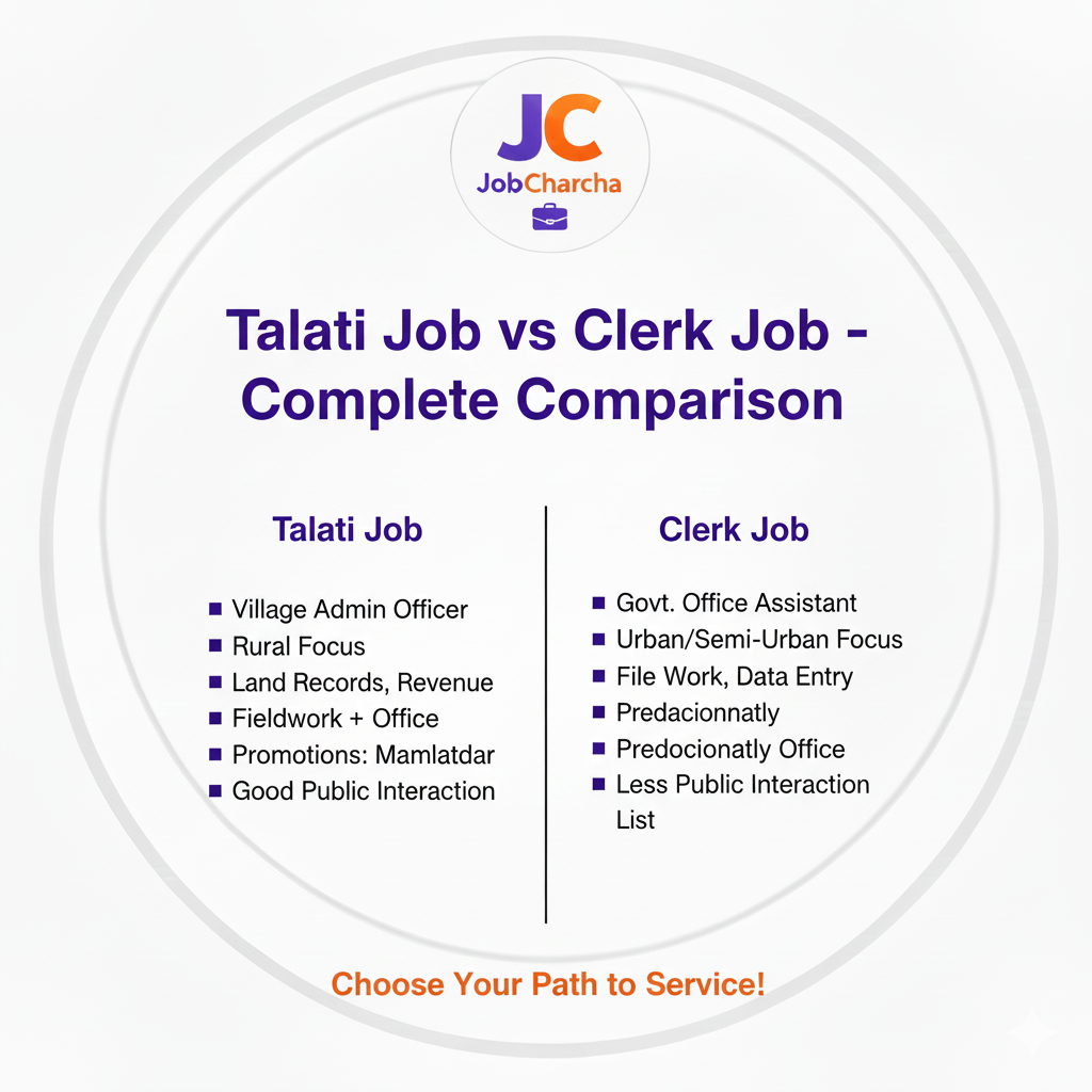 Talati Job vs Clerk Job - Complete Comparison Guide 2026